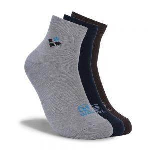 Brown/medium grey/navy sport socks