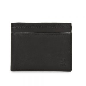 Black bifold wallet for men